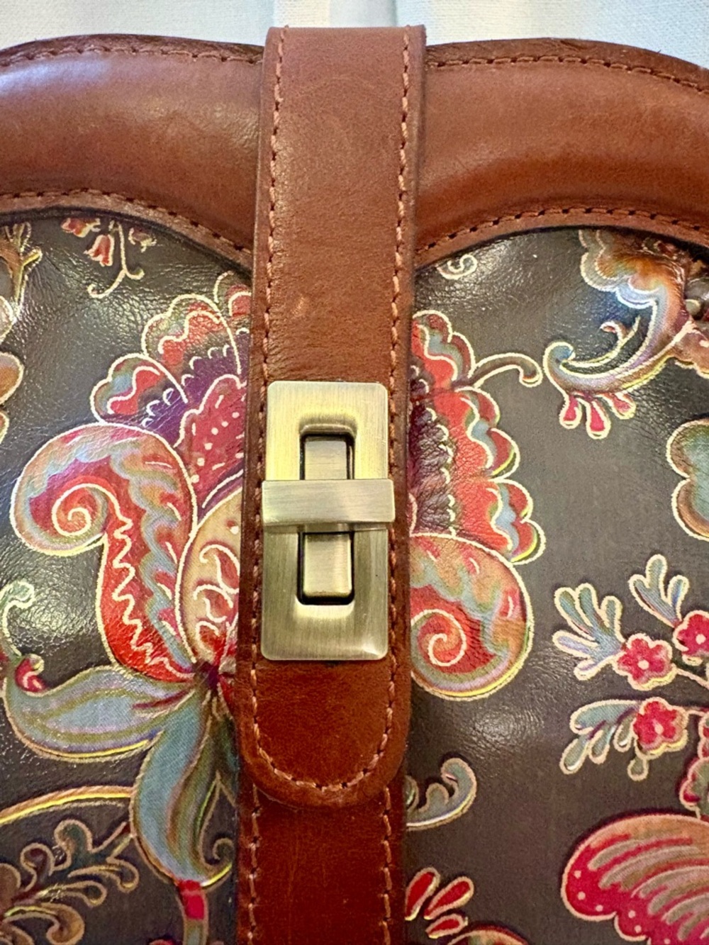 Patricia Nash Rosora Vintage Italian Floral Leather RARE Collector Bag NEW - Picture 10 of 16